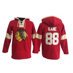 Chicago Blackhawks Patrick Kane Official Red Old Time Hockey Authentic Adult Pullover Hoodie Jersey