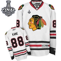 Youth Authentic Chicago Blackhawks Patrick Kane White Away 2015 Stanley Cup Official Reebok Jersey