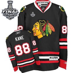 Youth Authentic Chicago Blackhawks Patrick Kane Black Third 2015 Stanley Cup Official Reebok Jersey