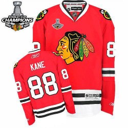 Adult Authentic Chicago Blackhawks Patrick Kane Red 2013 Stanley Cup Champions Official Reebok Jersey