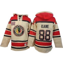 Chicago Blackhawks Patrick Kane Official White Old Time Hockey Authentic Adult Sawyer Hooded Sweatshirt Jersey