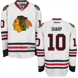 Adult Authentic Chicago Blackhawks Patrick Sharp White Away Official Reebok Jersey
