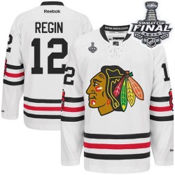 Adult Premier Chicago Blackhawks Peter Regin White 2015 Winter Classic 2015 Stanley Cup Official Reebok Jersey