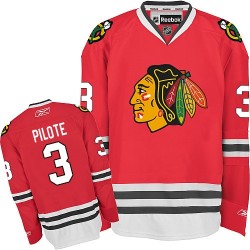 Adult Authentic Chicago Blackhawks Pierre Pilote Red Home Official Reebok Jersey