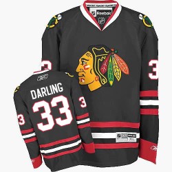 Adult Authentic Chicago Blackhawks Scott Darling Black Third Official Reebok Jersey