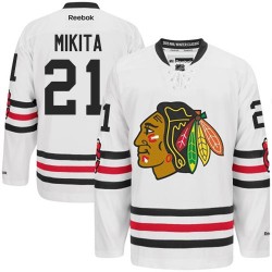 Adult Premier Chicago Blackhawks Stan Mikita White 2015 Winter Classic Official Reebok Jersey