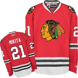 Adult Authentic Chicago Blackhawks Stan Mikita Red Home Official Reebok Jersey