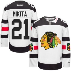 Adult Authentic Chicago Blackhawks Stan Mikita White 2016 Stadium Series Official Reebok Jersey