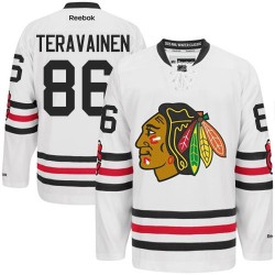 Adult Authentic Chicago Blackhawks Teuvo Teravainen White 2015 Winter Classic Official Reebok Jersey