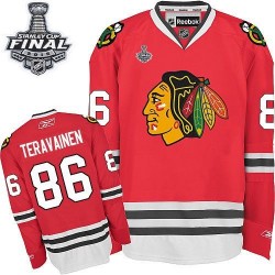 Youth Authentic Chicago Blackhawks Teuvo Teravainen Red Home 2015 Stanley Cup Official Reebok Jersey