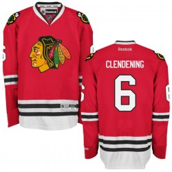 Adult Authentic Chicago Blackhawks Adam Clendening Red Home Official Reebok Jersey