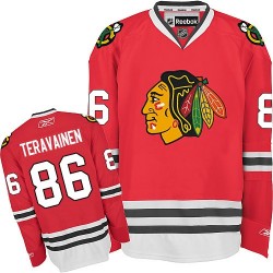 Adult Authentic Chicago Blackhawks Teuvo Teravainen Red Home Official Reebok Jersey