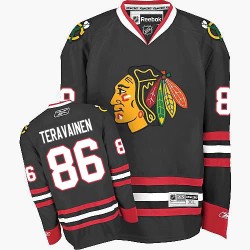 Youth Authentic Chicago Blackhawks Teuvo Teravainen Black Third Official Reebok Jersey