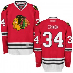 Adult Premier Chicago Blackhawks Tim Erixon Red Home Official Reebok Jersey