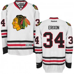 Adult Premier Chicago Blackhawks Tim Erixon White Away Official Reebok Jersey