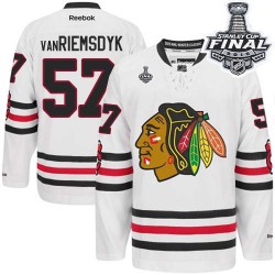 Adult Premier Chicago Blackhawks Trevor Van Riemsdyk White 2015 Winter Classic 2015 Stanley Cup Official Reebok Jersey