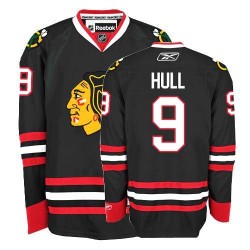 Women's Authentic Chicago Blackhawks Bobby Hull Black Third Official Reebok Jersey