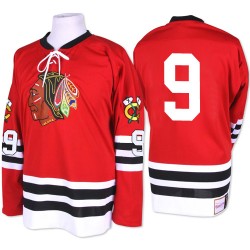 Adult Authentic Chicago Blackhawks Bobby Hull Red 1960-61 Throwback Official Mitchell and Ness Jersey