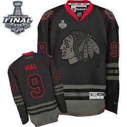 Adult Premier Chicago Blackhawks Bobby Hull Black Ice 2015 Stanley Cup Official Reebok Jersey