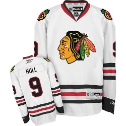 Adult Premier Chicago Blackhawks Bobby Hull White Away Official Reebok Jersey