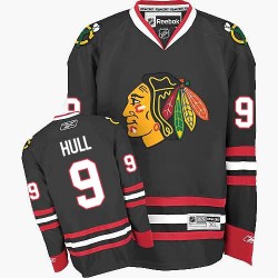 Adult Premier Chicago Blackhawks Bobby Hull Black Third Official Reebok Jersey
