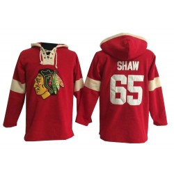 Chicago Blackhawks Andrew Shaw Official Red Old Time Hockey Authentic Adult Pullover Hoodie Jersey