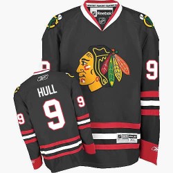 Youth Authentic Chicago Blackhawks Bobby Hull Black Third Official Reebok Jersey
