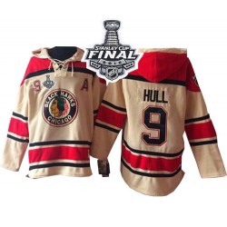 Chicago Blackhawks Bobby Hull Official Cream Old Time Hockey Authentic Adult Sawyer Hooded Sweatshirt 2015 Stanley Cup Jersey
