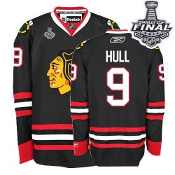 Women's Authentic Chicago Blackhawks Bobby Hull Black Third 2015 Stanley Cup Official Reebok Jersey