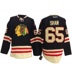Adult Authentic Chicago Blackhawks Andrew Shaw Black 2015 Winter Classic Official Reebok Jersey