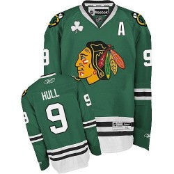 Adult Authentic Chicago Blackhawks Bobby Hull Green Official Reebok Jersey