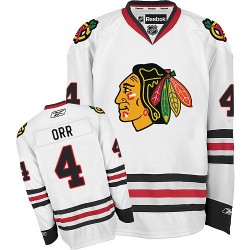 Adult Authentic Chicago Blackhawks Bobby Orr White Away Official Reebok Jersey