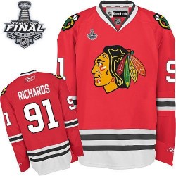 Adult Authentic Chicago Blackhawks Brad Richards Red Home 2015 Stanley Cup Official Reebok Jersey
