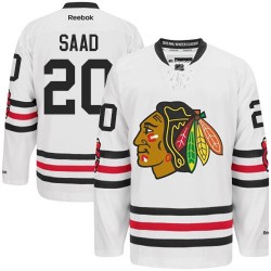 Adult Authentic Chicago Blackhawks Brandon Saad White 2015 Winter Classic Official Reebok Jersey