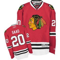 Adult Authentic Chicago Blackhawks Brandon Saad Red Home Official Reebok Jersey