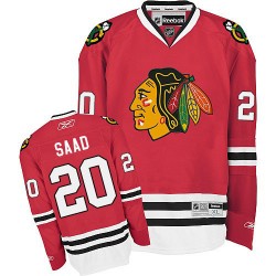 Adult Premier Chicago Blackhawks Brandon Saad Red Home Official Reebok Jersey