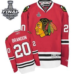 Youth Premier Chicago Blackhawks Brandon Saad Red Home 2015 Stanley Cup Official Reebok Jersey