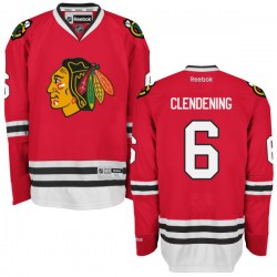 Adult Premier Chicago Blackhawks Adam Clendening Red Home Official Reebok Jersey