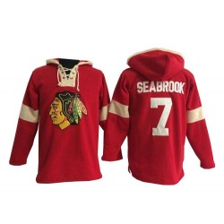 Chicago Blackhawks Brent Seabrook Official Red Old Time Hockey Authentic Adult Pullover Hoodie Jersey