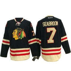 Adult Authentic Chicago Blackhawks Brent Seabrook Black 2015 Winter Classic Official Reebok Jersey