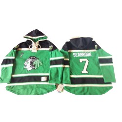 Chicago Blackhawks Brent Seabrook Official Green Old Time Hockey Authentic Adult St. Patrick's Day McNary Lace Hoodie Jersey