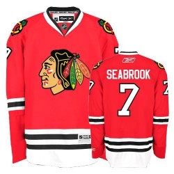 Women's Authentic Chicago Blackhawks Brent Seabrook Red Home Official Reebok Jersey