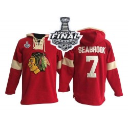 Chicago Blackhawks Brent Seabrook Official Red Old Time Hockey Premier Adult Pullover Hoodie 2015 Stanley Cup Jersey