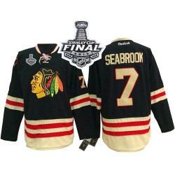 Adult Authentic Chicago Blackhawks Brent Seabrook Black 2015 Winter Classic 2015 Stanley Cup Official Reebok Jersey
