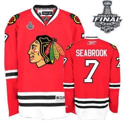 Women's Authentic Chicago Blackhawks Brent Seabrook Red Home 2015 Stanley Cup Official Reebok Jersey