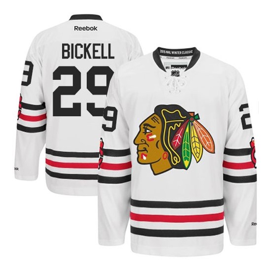 Adult Premier Chicago Blackhawks Bryan Bickell White 2015 Winter Classic Official Reebok Jersey
