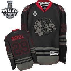 Adult Authentic Chicago Blackhawks Bryan Bickell Black Ice 2015 Stanley Cup Official Reebok Jersey