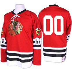 Adult Authentic Chicago Blackhawks Clark Griswold Red 1960-61 Throwback Official Mitchell and Ness Jersey