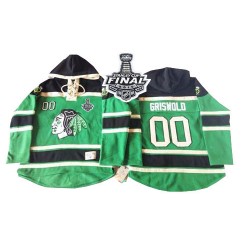 Chicago Blackhawks Clark Griswold Official Green Old Time Hockey Premier Adult St. Patrick's Day McNary Lace Hoodie 2015 Stanley