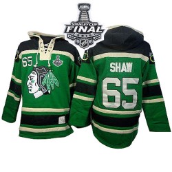 Chicago Blackhawks Andrew Shaw Official Green Old Time Hockey Premier Adult St. Patrick's Day McNary Lace Hoodie 2015 Stanley Cu